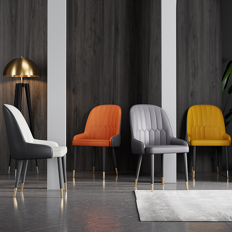 Ensemble de chaises en métal de style scandinave, chaises Parsons pour salle à manger et cuisine