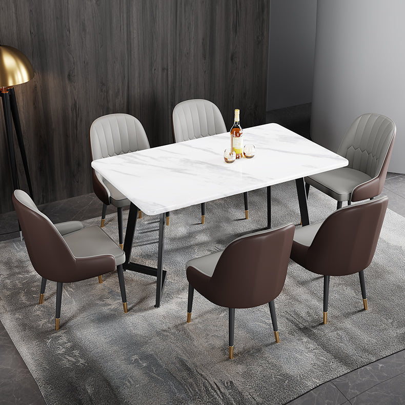 Ensemble de chaises en métal de style scandinave, chaises Parsons pour salle à manger et cuisine