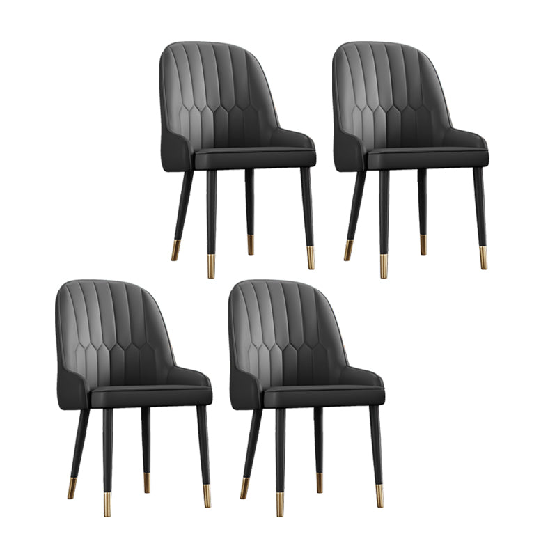 Ensemble de chaises en métal de style scandinave, chaises Parsons pour salle à manger et cuisine