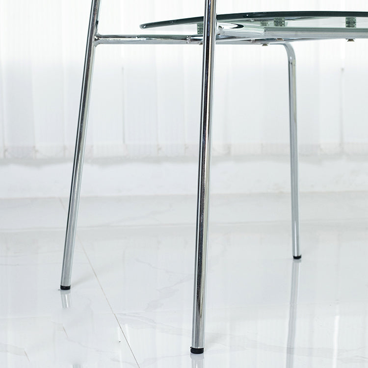 Chaises de salle à manger en métal de style nordique chaise sans bras en plastique pour restaurant