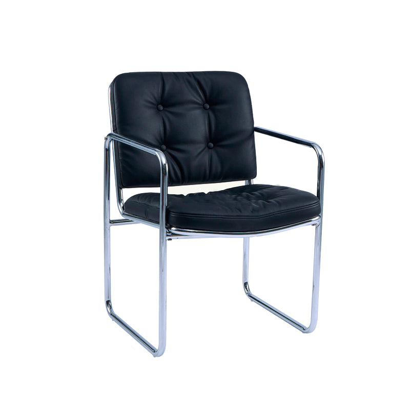 Minimalist Style Upholstered Arm Dining Chairs Solid Back Dining Side Chairs