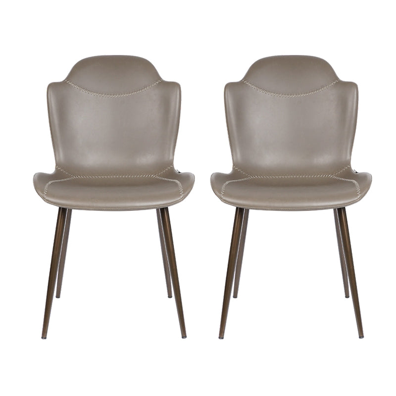 Chaises de bras de salle à manger en cuir moderne