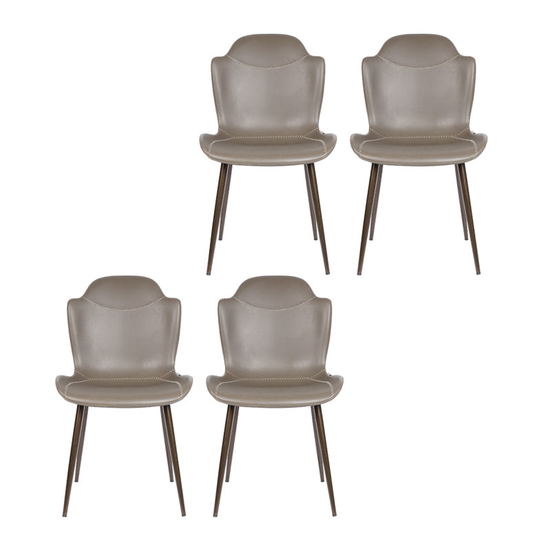 Chaises de bras de salle à manger en cuir moderne