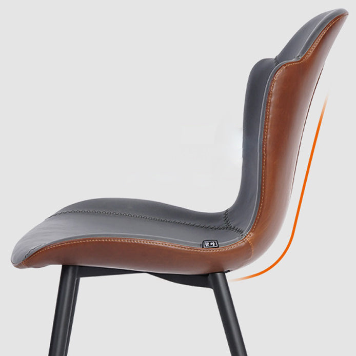 Chaises de bras de salle à manger en cuir moderne