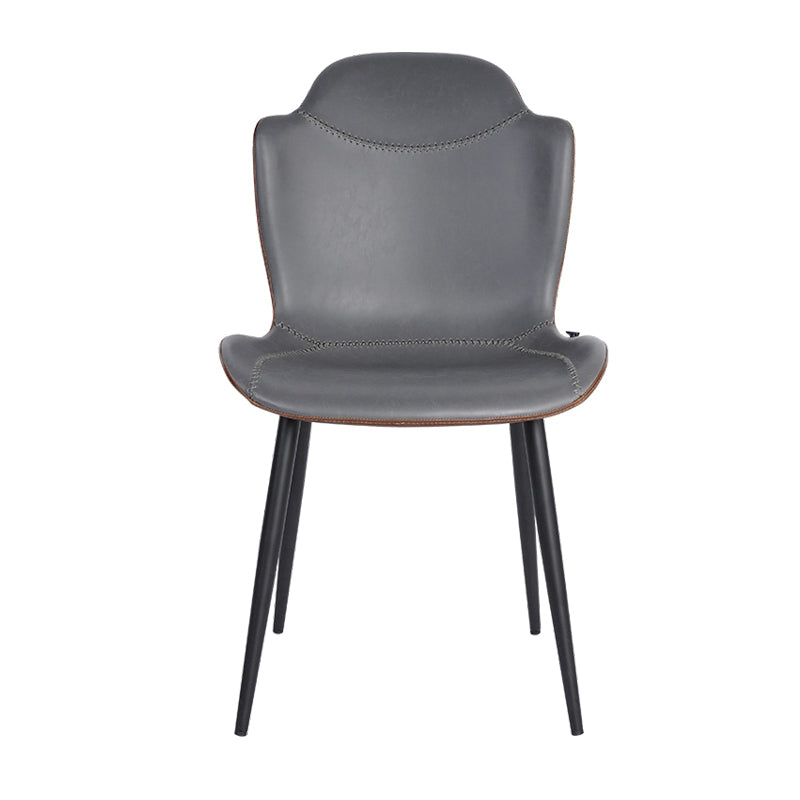 Chaises de bras de salle à manger en cuir moderne
