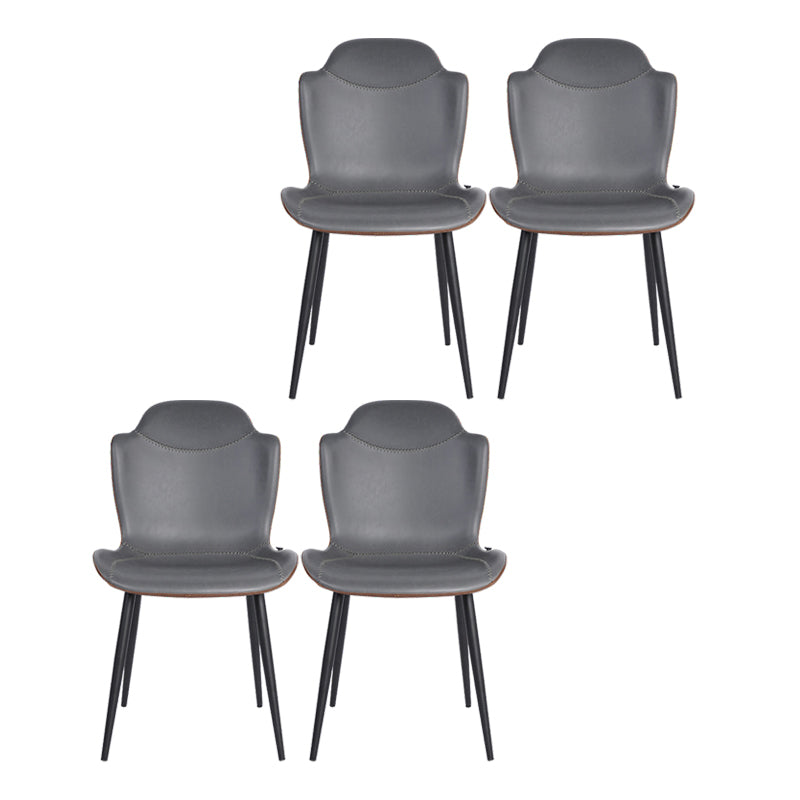 Chaises de bras de salle à manger en cuir moderne