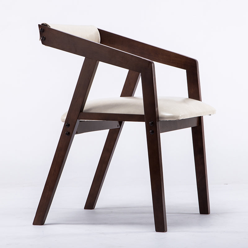Chaise de salle à manger traditionnelle en bois massif, fauteuil de salle à manger unique en lin pour Restaurant