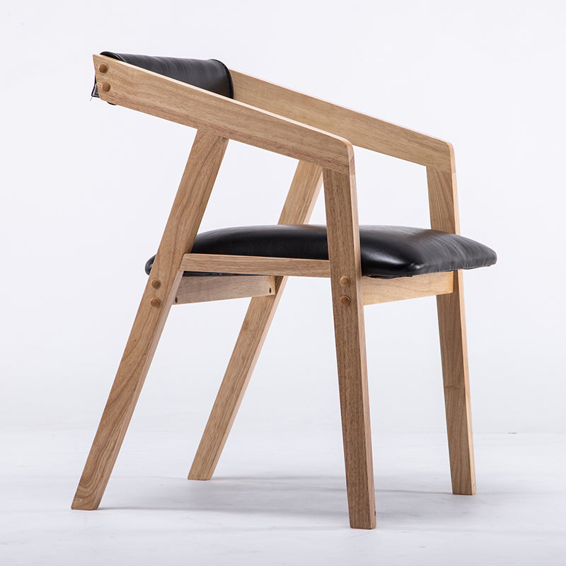Chaise de salle à manger traditionnelle en bois massif, fauteuil de salle à manger unique en lin pour Restaurant