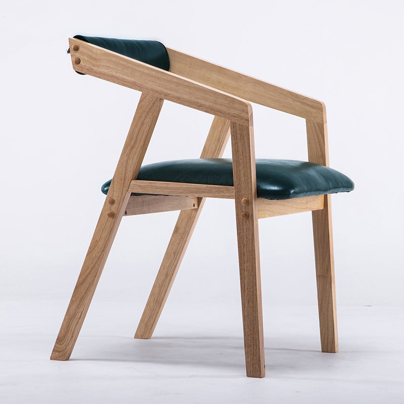 Chaise de salle à manger traditionnelle en bois massif, fauteuil de salle à manger unique en lin pour Restaurant