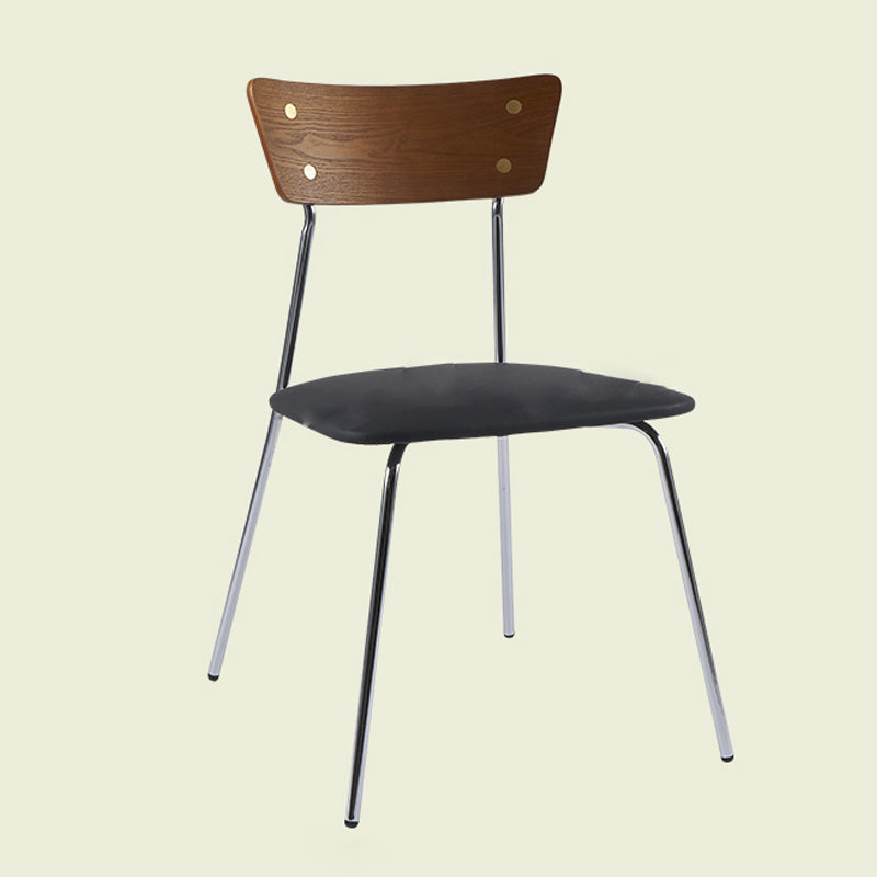 Industrial Style Upholstered Armless Dining Chairs Open Back Dining Side Chairs for Home