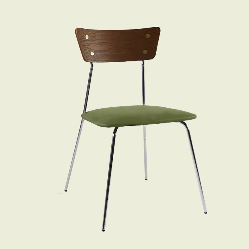 Industrial Style Upholstered Armless Dining Chairs Open Back Dining Side Chairs for Home
