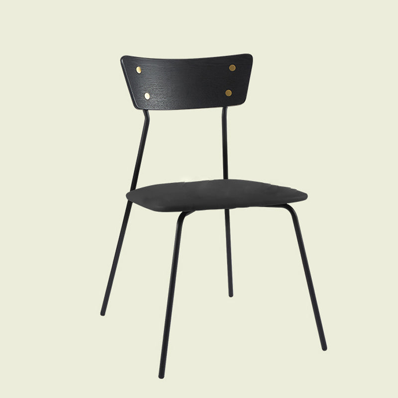 Industrial Style Upholstered Armless Dining Chairs Open Back Dining Side Chairs for Home
