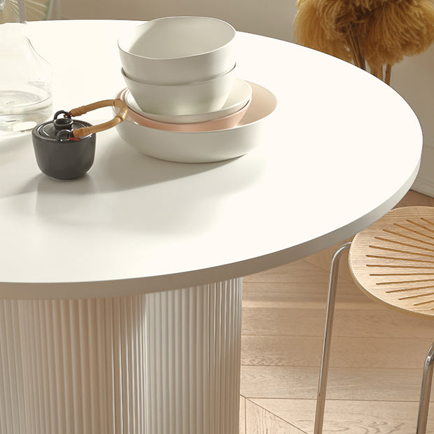 Round Dining Site Table Simple Style Solid Wood Table,35.4"L x 35.4"W x 29.5"H