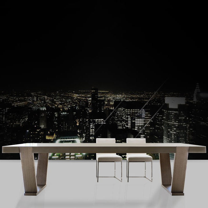 Solid Wood Contemporary Rectangle Table Wood Top Table with Sled Base