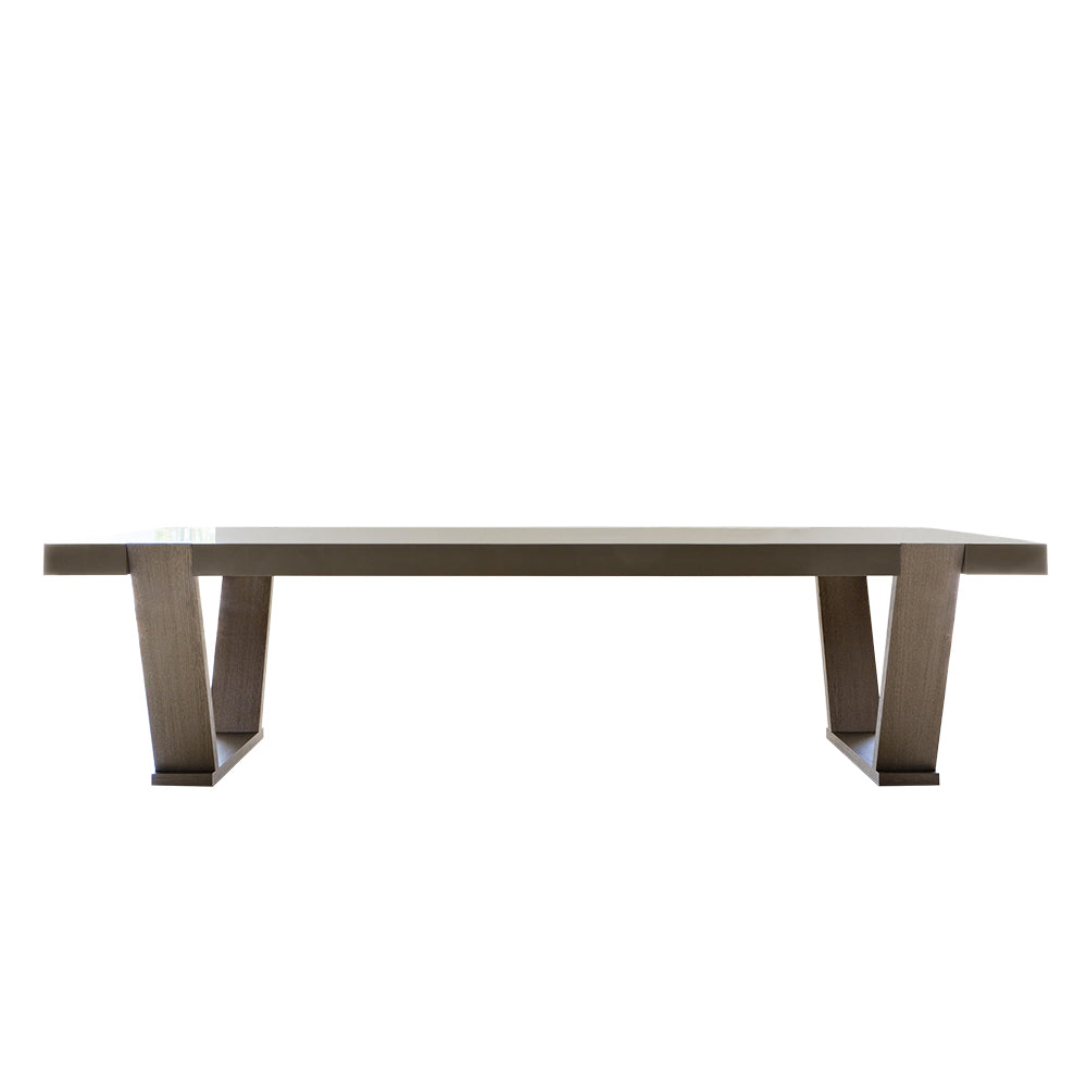 Solid Wood Contemporary Rectangle Table Wood Top Table with Sled Base