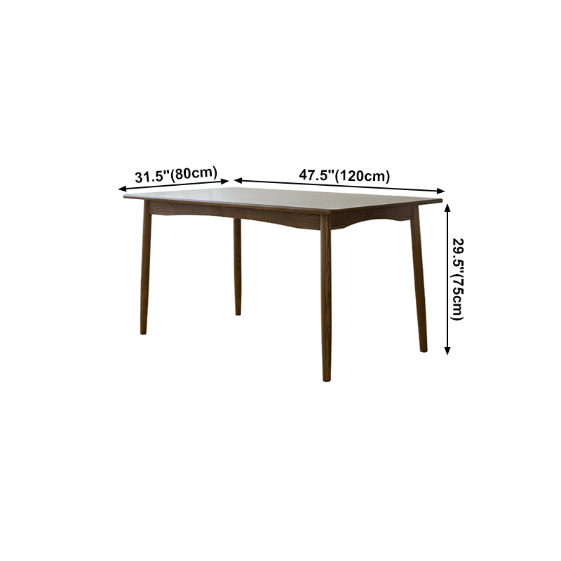 Modern Ash Wood Table in Walnut for Restaurant Rectangle Dining Table with 4 Legs