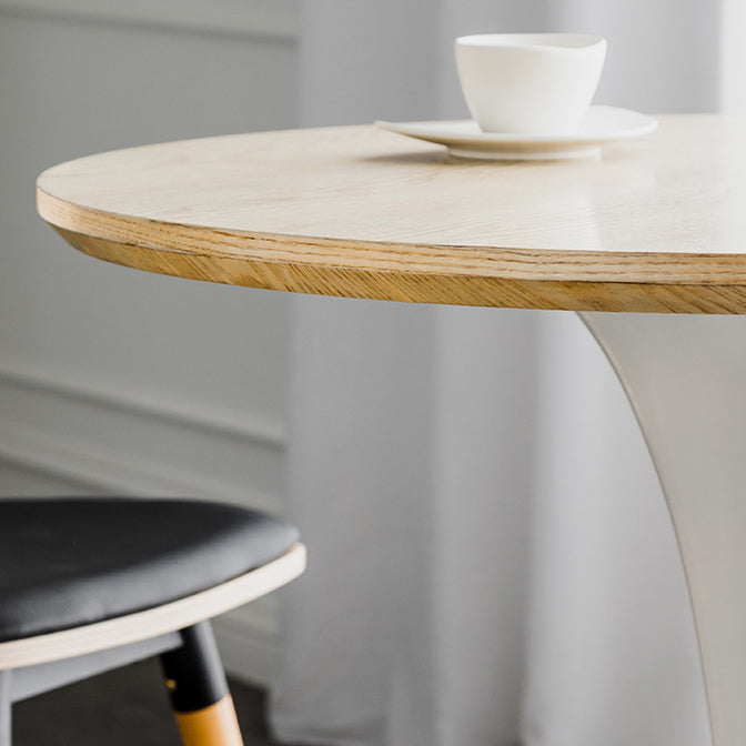 Mesa de comedor de estilo moderno Mesa de comedor de madera redonda con base de tulipán para uso en el hogar
