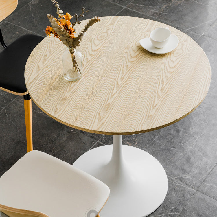 Mesa de comedor de estilo moderno Mesa de comedor de madera redonda con base de tulipán para uso en el hogar