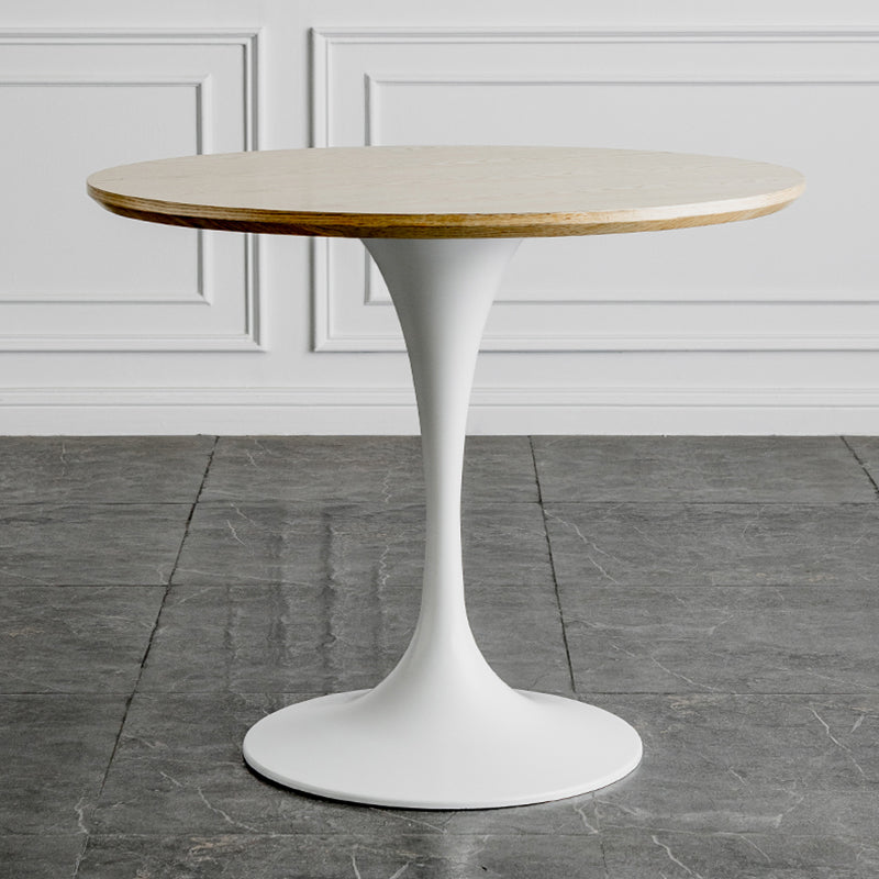 Mesa de comedor de estilo moderno Mesa de comedor de madera redonda con base de tulipán para uso en el hogar