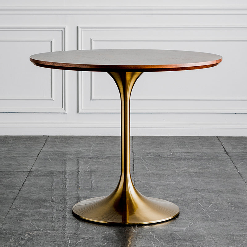 Mesa de comedor de estilo moderno Mesa de comedor de madera redonda con base de tulipán para uso en el hogar