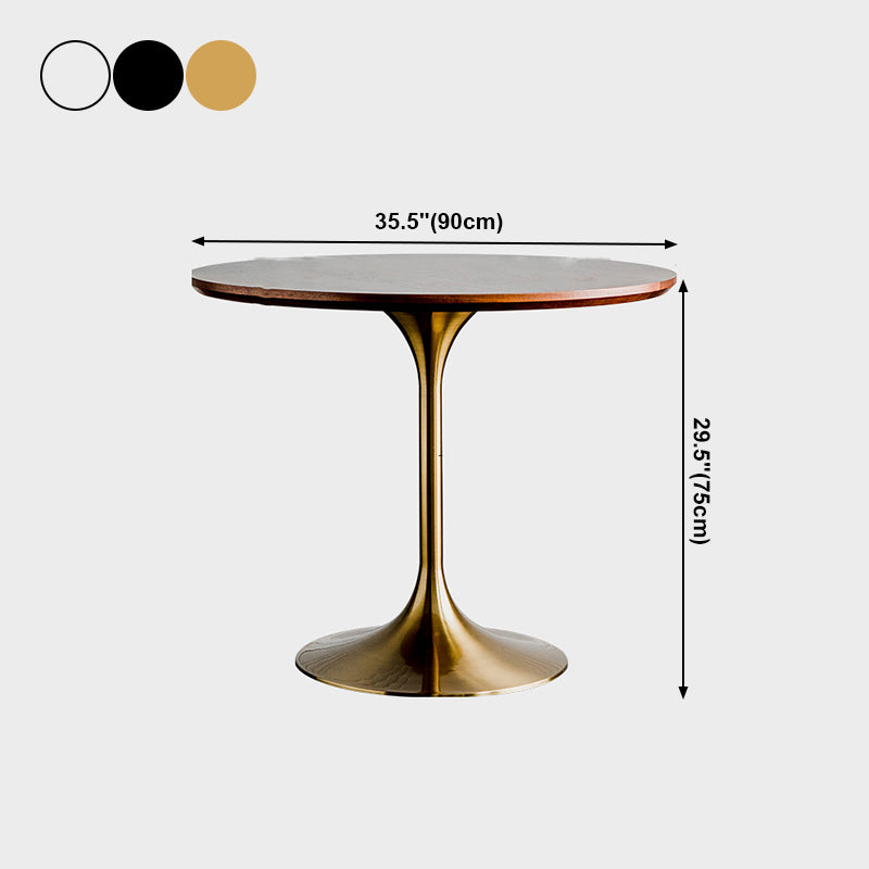Mesa de comedor de estilo moderno Mesa de comedor de madera redonda con base de tulipán para uso en el hogar