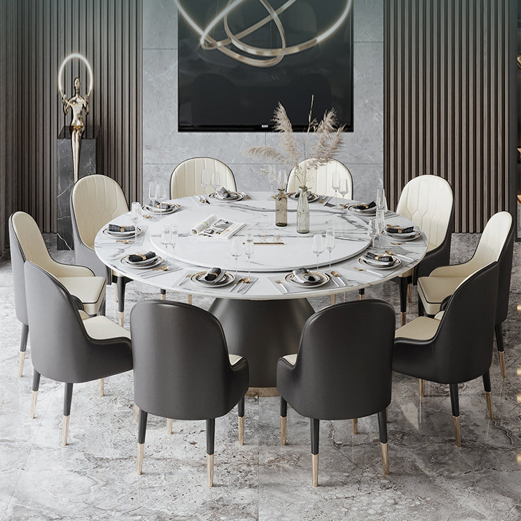 Round Pedestal Dining Site Table Traditional Luxury Dining Table for Indoor