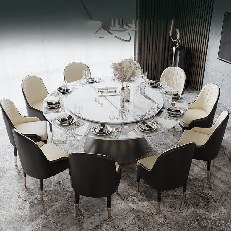 Round Pedestal Dining Site Table Traditional Luxury Dining Table for Indoor