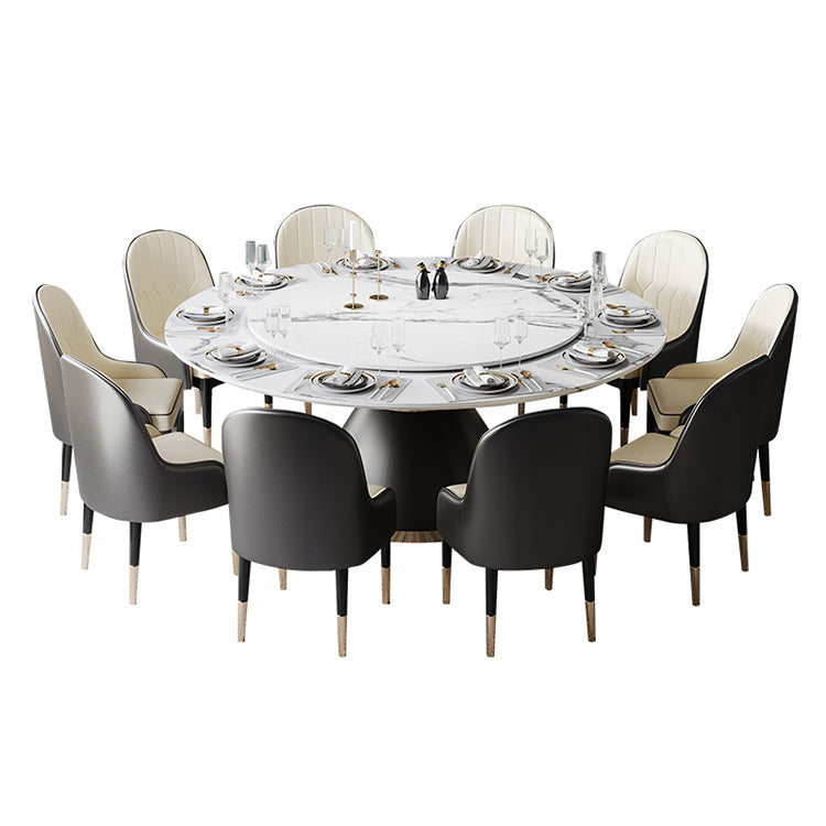 Round Pedestal Dining Site Table Traditional Luxury Dining Table for Indoor