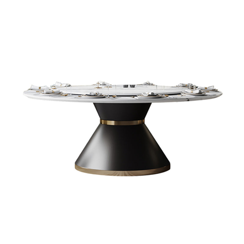 Round Pedestal Dining Site Table Traditional Luxury Dining Table for Indoor