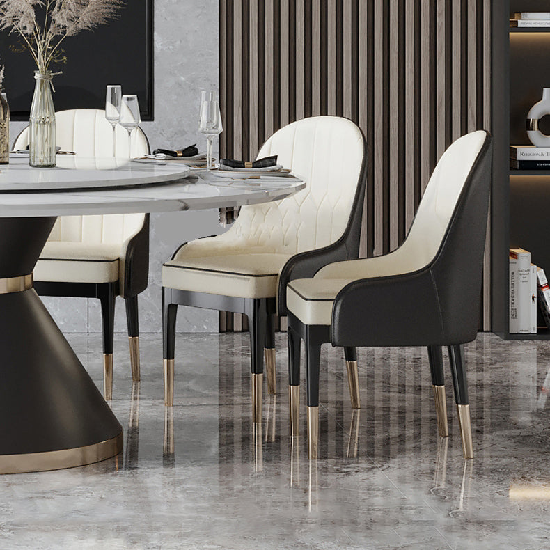 Round Pedestal Dining Site Table Traditional Luxury Dining Table for Indoor