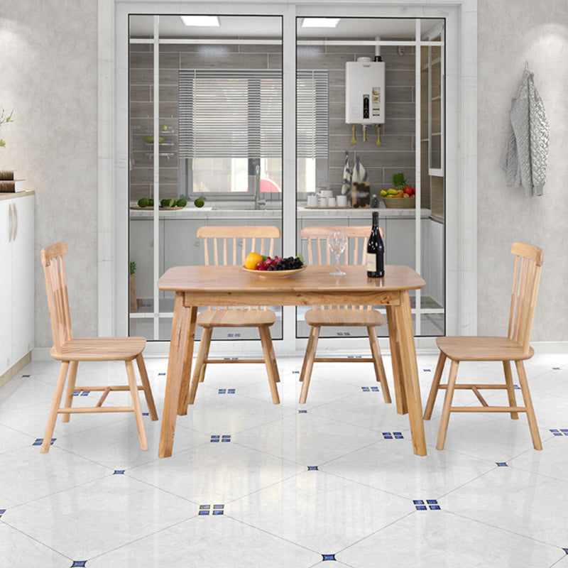 4-foot Oak Solid Wood Table Simplicity Style Rectangle Dining Table