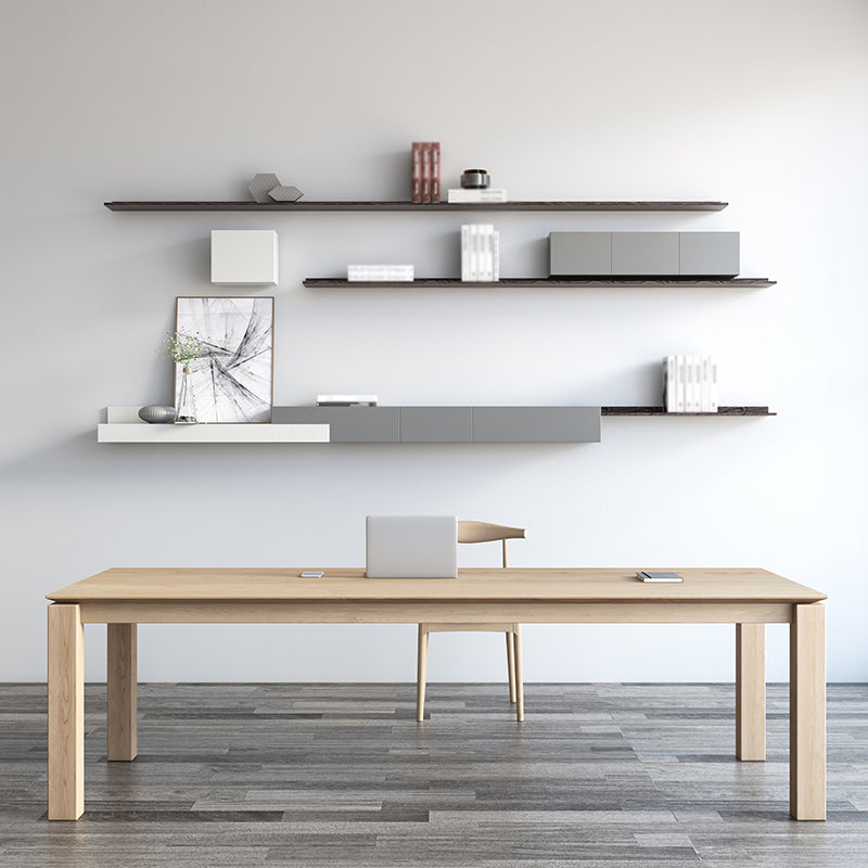 Mesa de madera de pino rectangular para la mesa de comedor moderna del restaurante con 4 patas de la naturaleza
