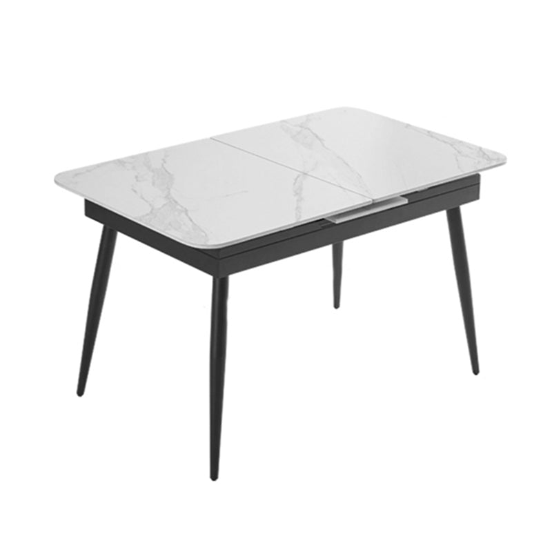Stone Extendable Dining Site Table Industrial Style Rectangle Dining Table for Home