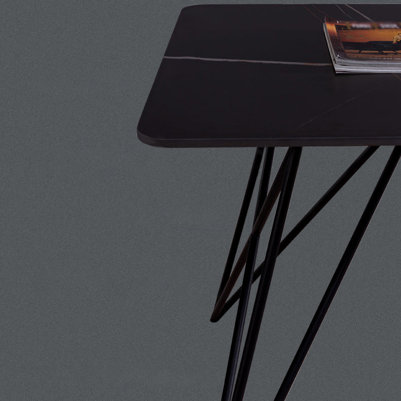 Stone Dining Site Table Industrial Style Rectangle Dining Table for Kitchen Home