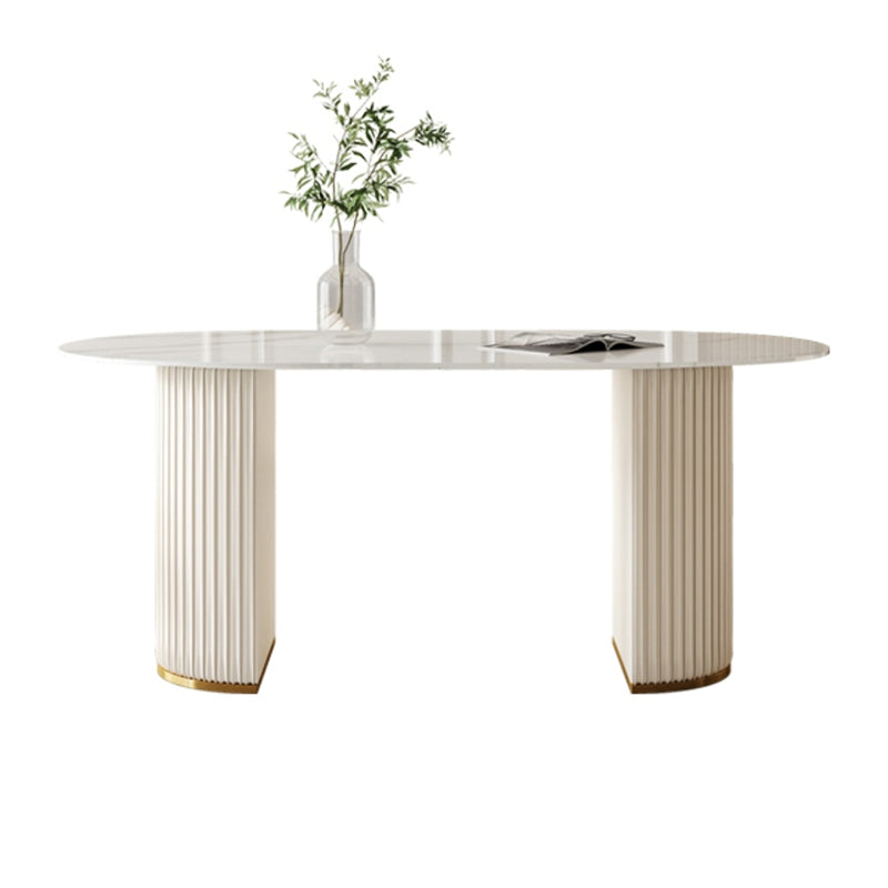 Metal Mesa Oval de Luxury de metal Mesa de interior sinterizada para el comedor