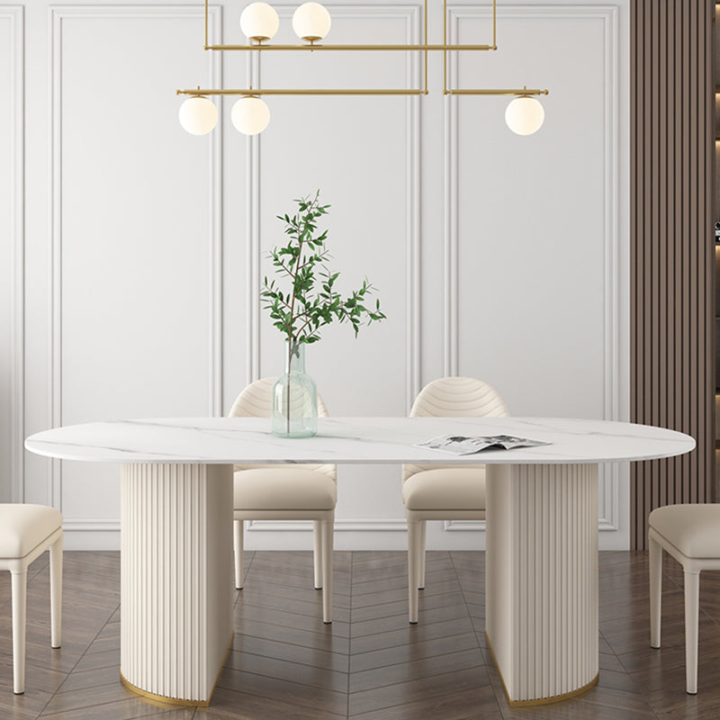 Metal Mesa Oval de Luxury de metal Mesa de interior sinterizada para el comedor