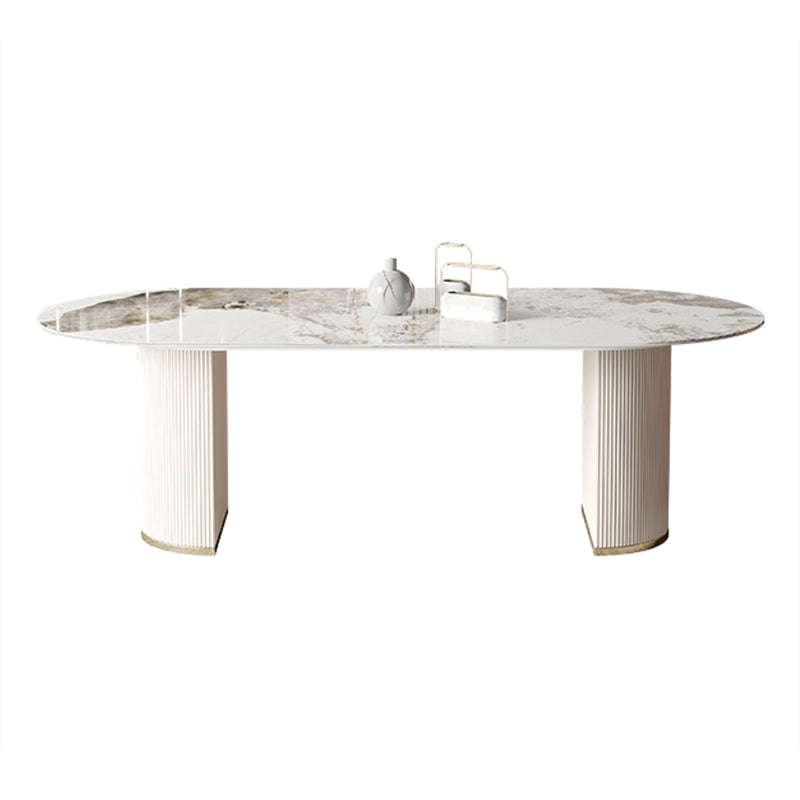 Metal Mesa Oval de Luxury de metal Mesa de interior sinterizada para el comedor