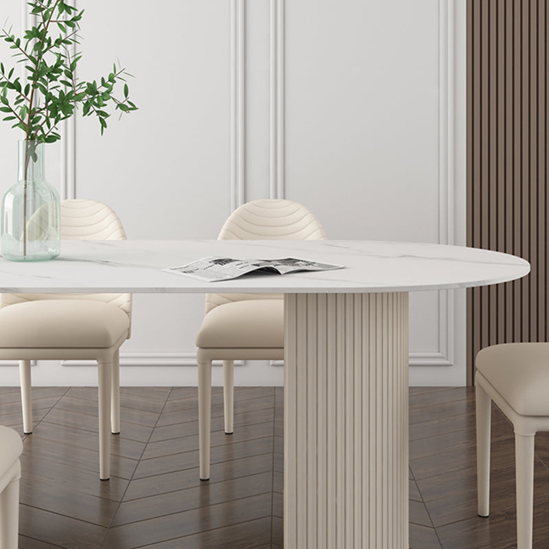 Table ovale de luxe traditionnelle en métal