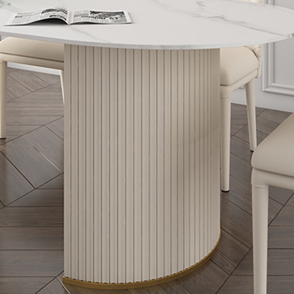 Table ovale de luxe traditionnelle en métal