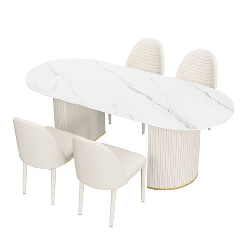 Metal Mesa Oval de Luxury de metal Mesa de interior sinterizada para el comedor