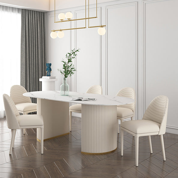 Metal Mesa Oval de Luxury de metal Mesa de interior sinterizada para el comedor
