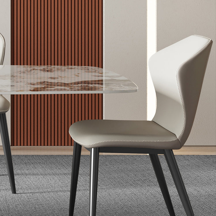 Metal Traditional Luxury Rectangle Table Sintered Stone Top Indoor Table with Pedestal