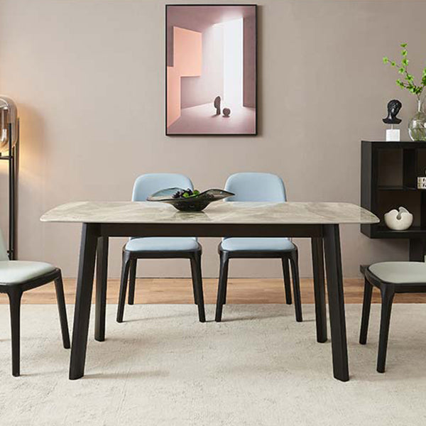 Mesa de piedra sinterizada Mesa industrial de 4 patas para comedor