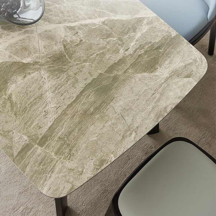 Mesa de piedra sinterizada Mesa industrial de 4 patas para comedor