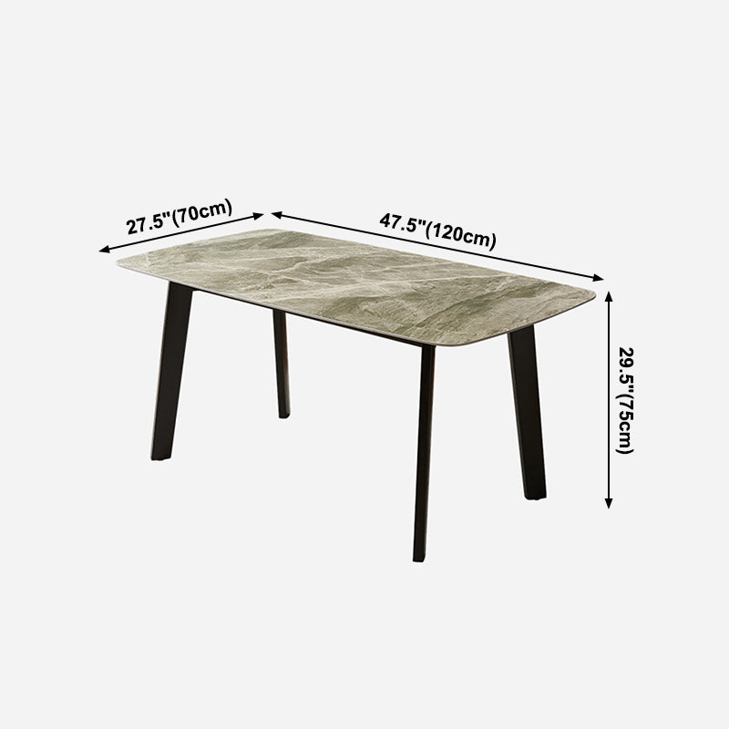 Mesa de piedra sinterizada Mesa industrial de 4 patas para comedor