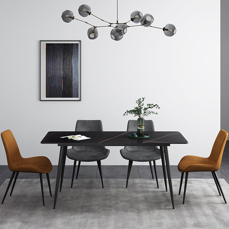 Sintered Stone Industrial Dining Table 4 Legs Base Rectangle Table for Home