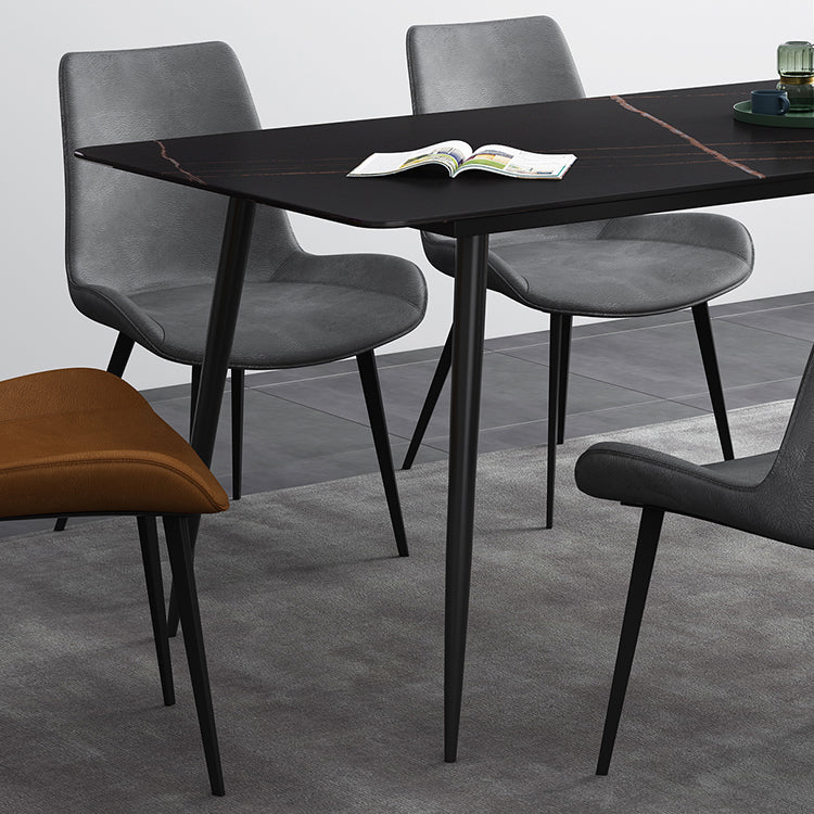 Sintered Stone Industrial Dining Table 4 Legs Base Rectangle Table for Home
