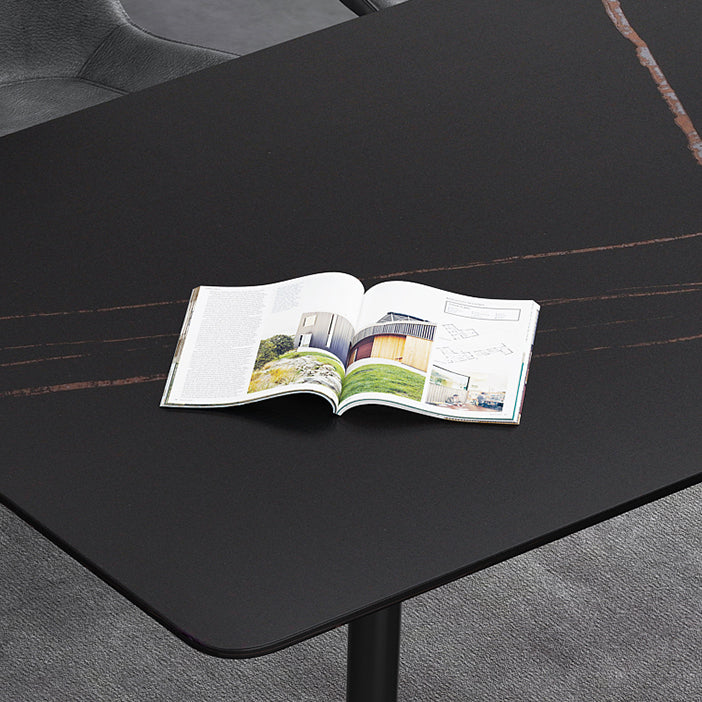 Sintered Stone Industrial Dining Table 4 Legs Base Rectangle Table for Home