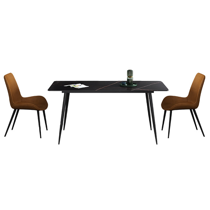 Sintered Stone Industrial Dining Table 4 Legs Base Rectangle Table for Home