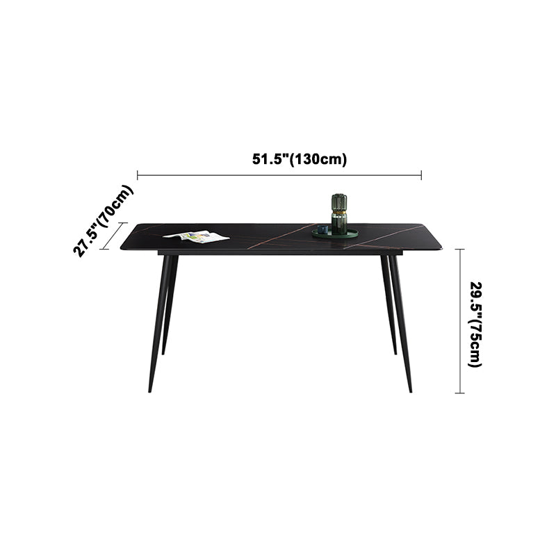 Sintered Stone Industrial Dining Table 4 Legs Base Rectangle Table for Home